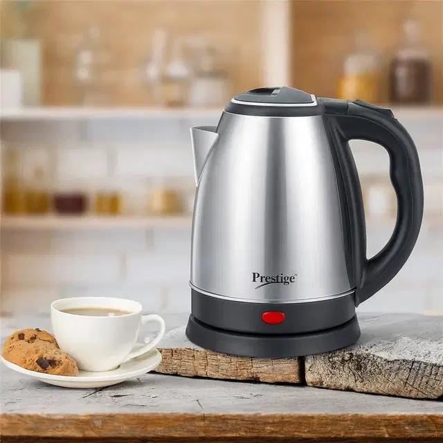 PRESTIGE Pkoss Electric Kettle, 1.5 Ltr, Silver, Pack of 1
