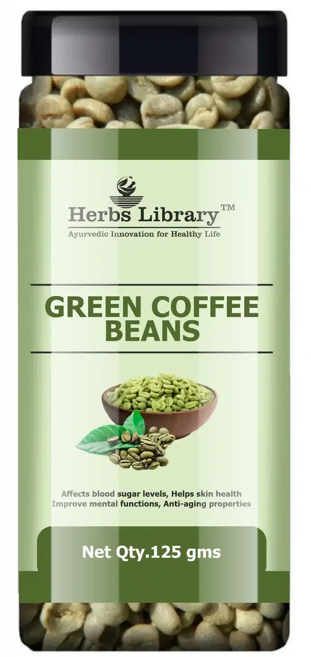 Herbs Library Whole Coffee Beans for Weight Loss, 125 g