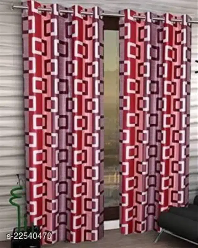 Curtains for Door, Multicolor, 9x4 feet, Pack of 2