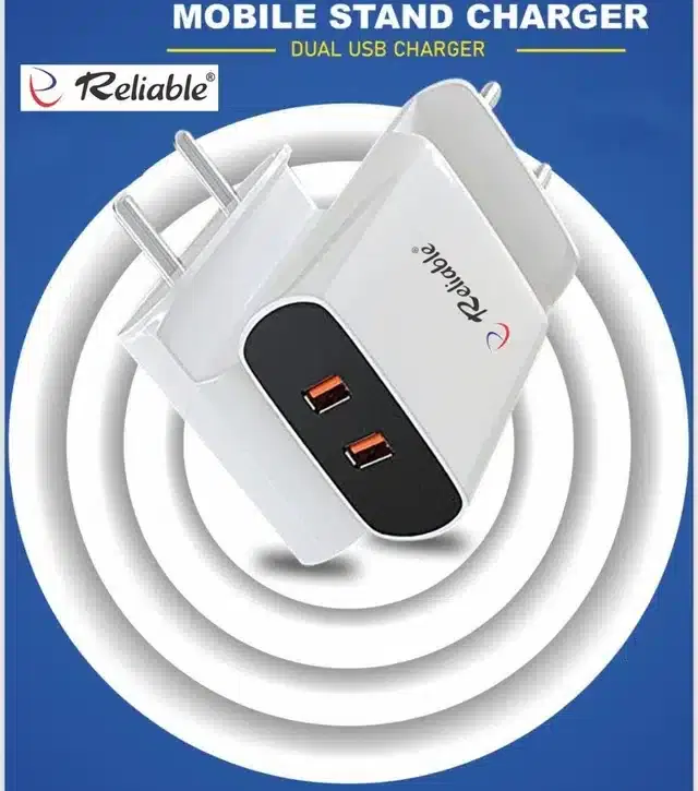 Ultra Fast Charging Dual Port Mobile Charger, White