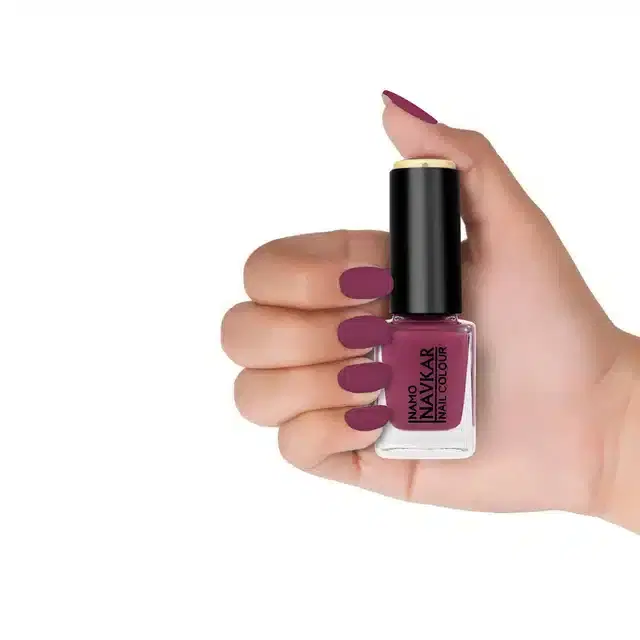 Namo Navkar Long Lasting Matte Nail Polish, Wine, 10 ml