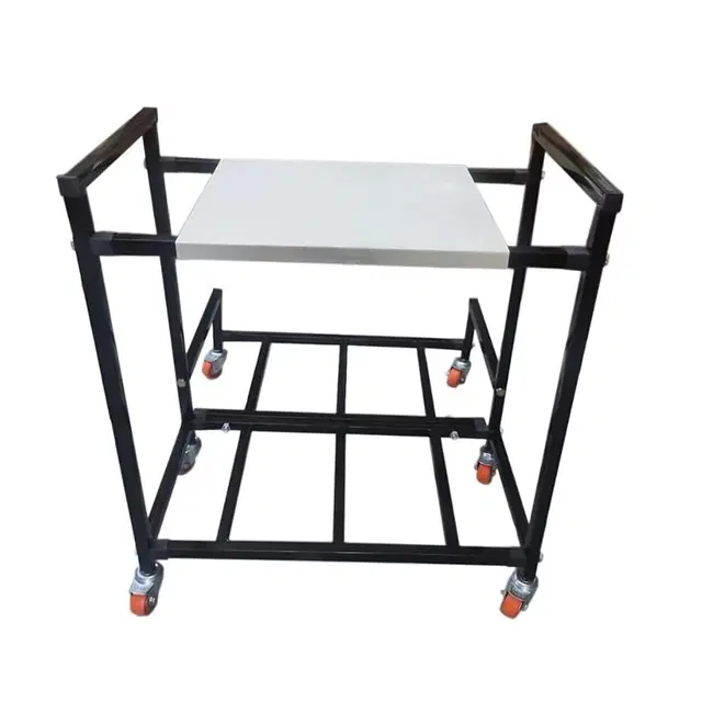 Iron Trolley For Fridge & Cooler ,(Silver)