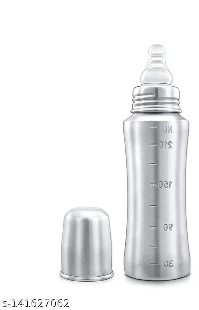 Stainless Steel Milk Bottle for Baby, Silver, 60 ml