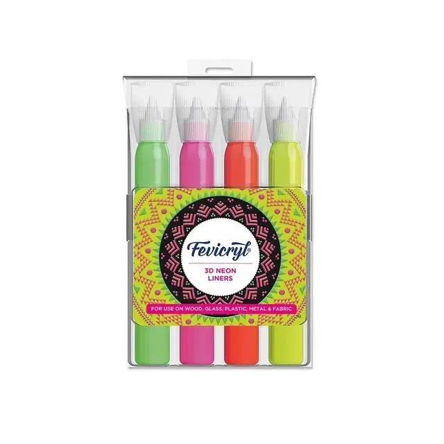 Fevicryl 3d Neon Liner Kit 4 X 20 ml