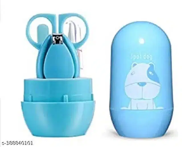 Plastic Manicure Pedicure Care Kit for Infants, Aqua Blue