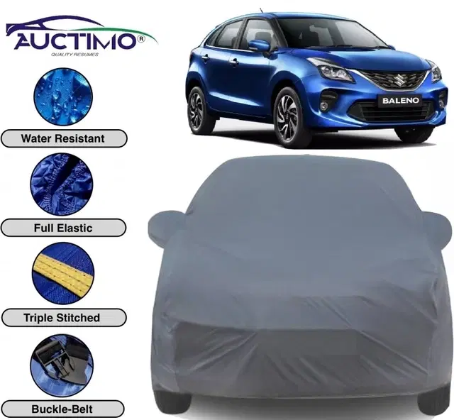 Immutable Car Cover For Maruti Suzuki Baleno, With Mirror Pockets, Grey, Pack Of 1
