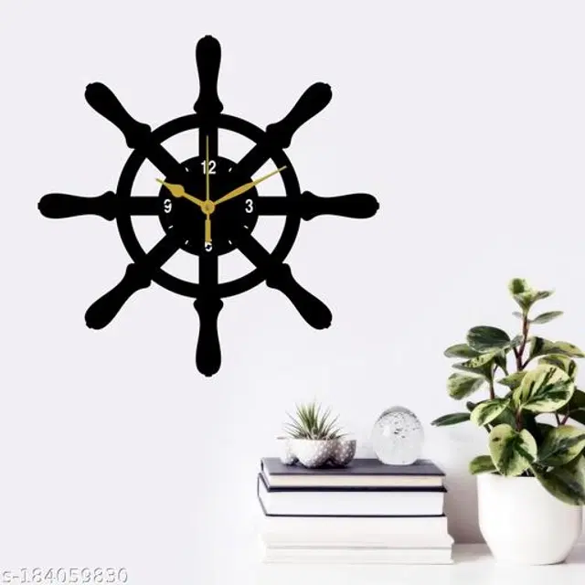 Wooden Wall Clock, Black