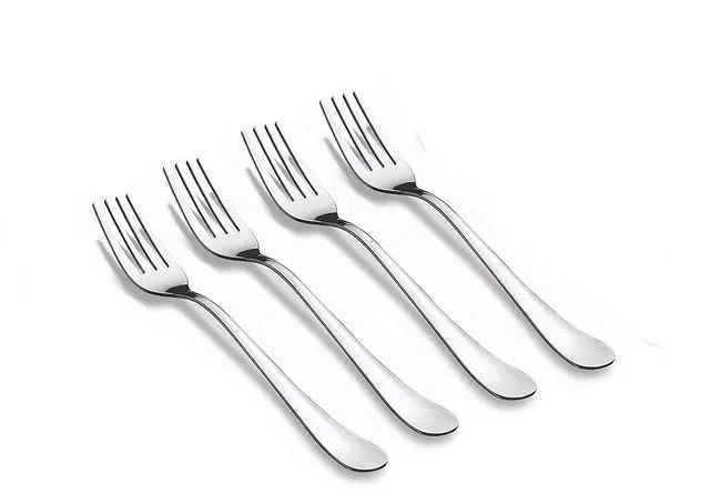 Stainless Steel Dessert fork Cutlery Set, Sliver, Pack of 4