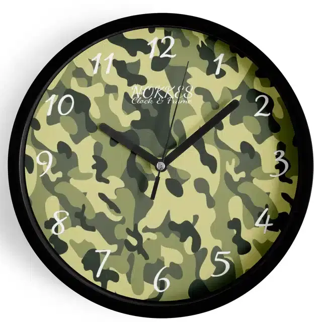 Plastic Printed Wall Clock, Multicolor, 7 Inches