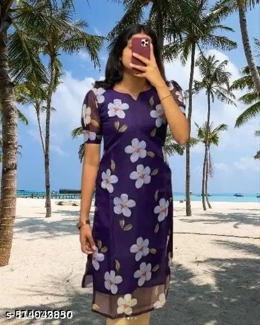 Taj Kurti for Women (Purple, XS)