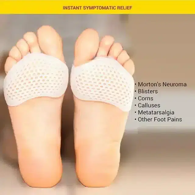 K Kudos Soft Silicon Gel Half Toe Sleeve Forefoot Pads For Pain Relief
