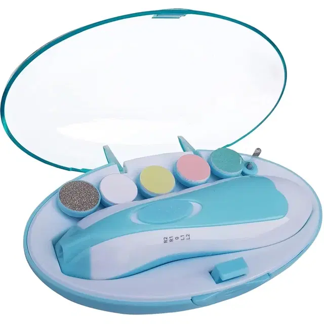 Electric Baby Nail Cutter/Trimmer With  6 Grinders (Assorted Color)