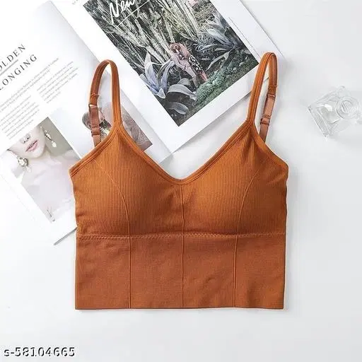 Cotton Bra for Women, Orange (30B)