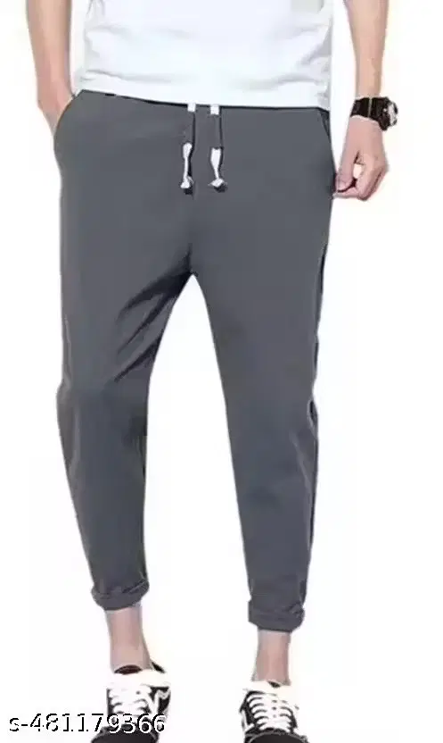 Textured Trackpant for Men, Grey (L)