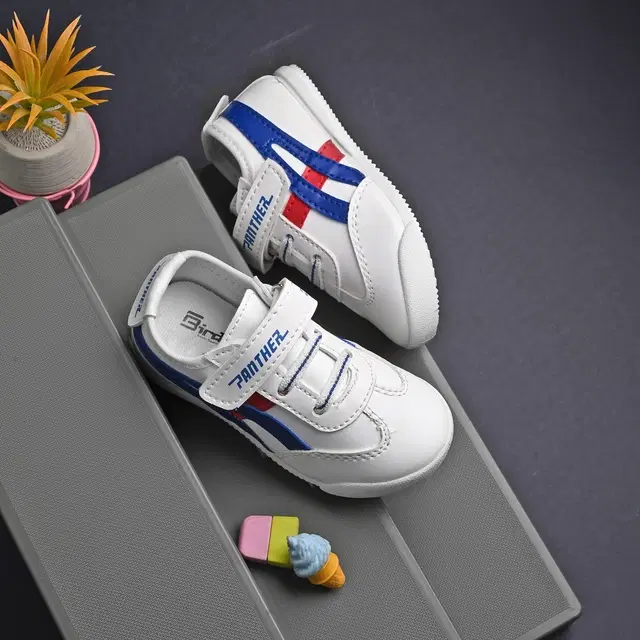 Sneakers for Kids (White & Blue, 9c)