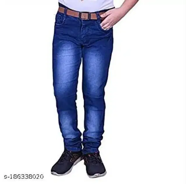 Denim Jeans for Boys (Blue, 11-12 Years)