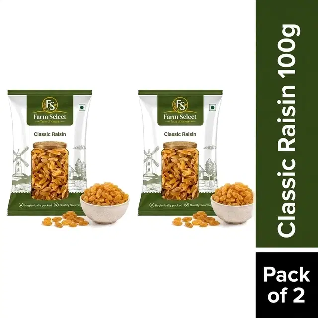 Farm Select Classic Raisin- 100 g - Pack of 2