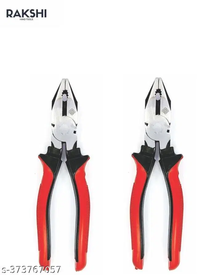 Stainless Steel Cutting Plier, Silver & Red, Pack of 2