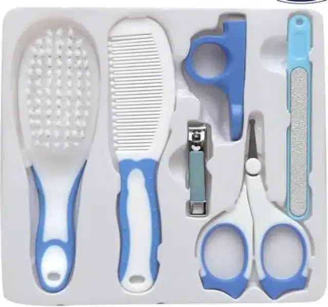 Manicure & Pedicure Kit for Kids, Blue & White, Set of 6