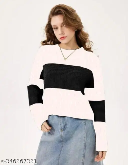 Lycra Colorblocked Sweatshirt for Women (White, Xs)