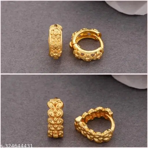 Gold Plated Earring/Stud/Bali Combo For Women'S/Girls