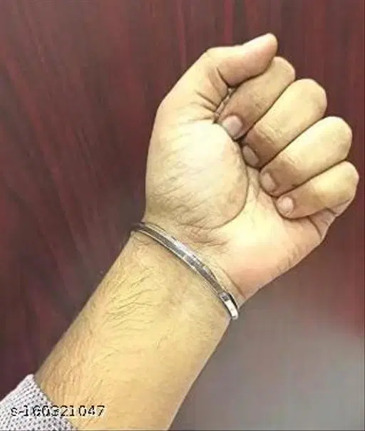 Sterling Silver Kada Bracelet for Men