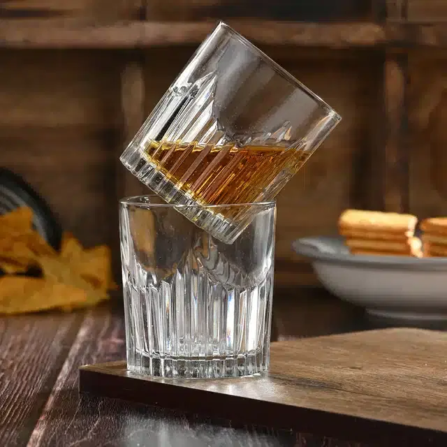 Liquor cum Cocktail Glasses, Transparent, 200 ml, Pack of 2