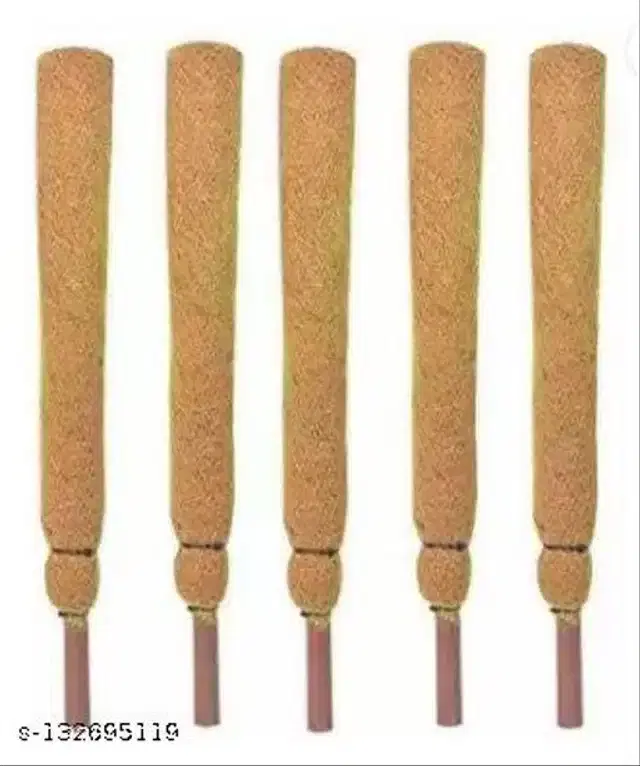 Wooden Moss Stick, Brown, 2 feet, Pack of 5