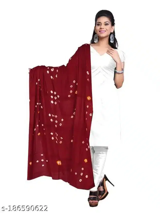 Rayon Dupatta for Women (Maroon, 2.25 m)