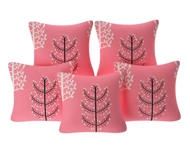 Cotton Cushion Covers, Multicolor, 16x16 inches, Pack of 5