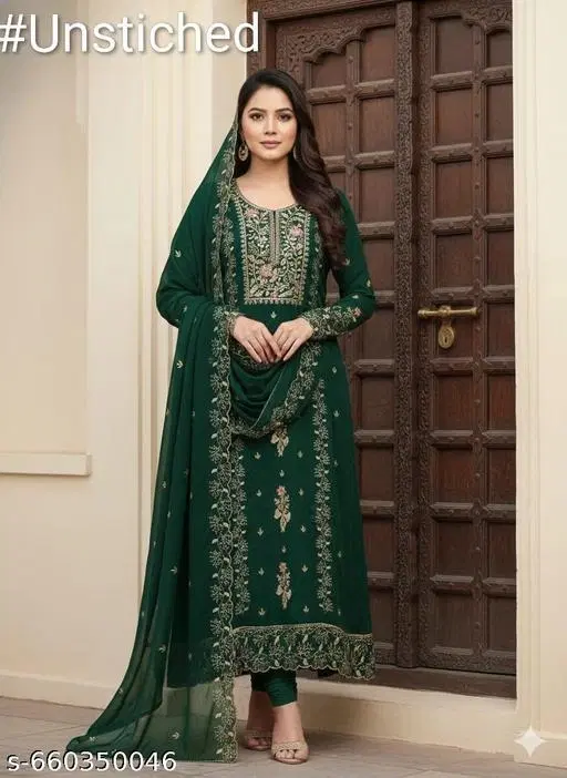 Georgette Pakistani Suits for Women (Multicolor, 6.65 meter (XXL)