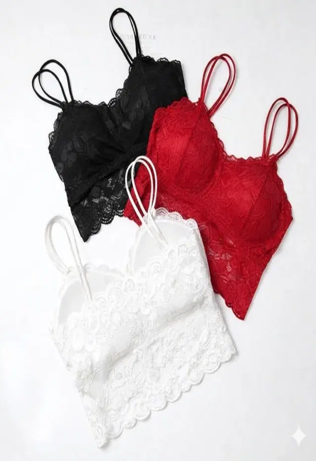 Cotton Solid Padded Bras for Women, Multicolour, Pack of 3 (28)