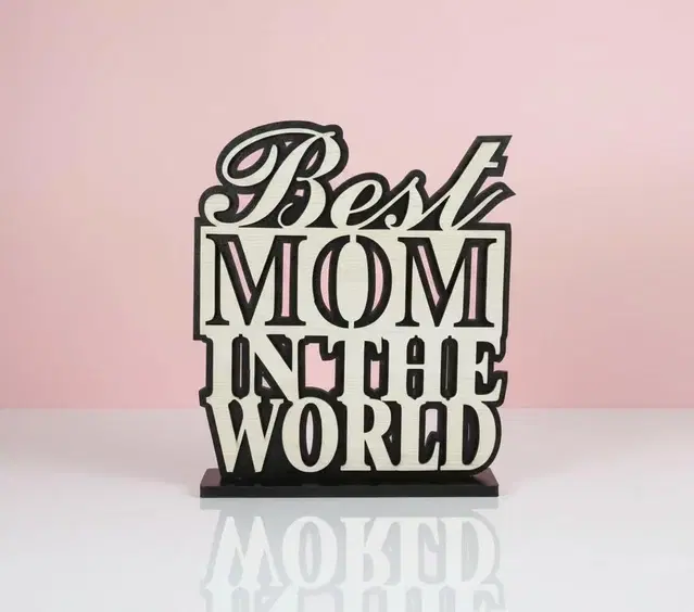 Khatu Crafts Best MOM Standee Black & White 7x5x2inch