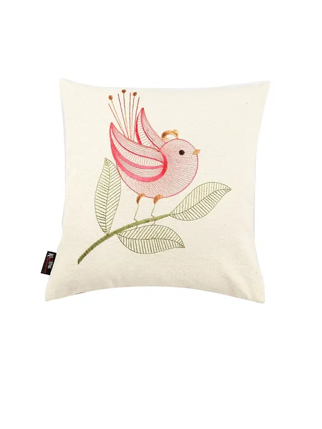 Cotton Cushion Cover, Off White, 16x16 inches