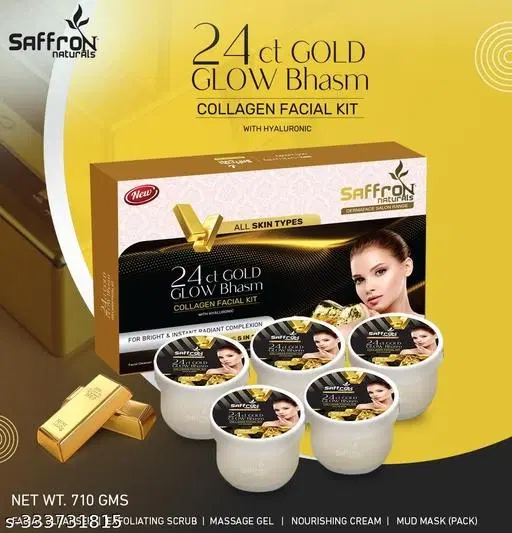 Saffron 24K Gold Facial Kit, 710 g