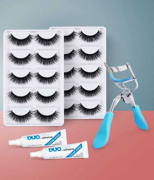 Lenon Combo of 13 in Which 10 False Eyelash 2 Eye Glue & Eyelash Curler 1, S-131