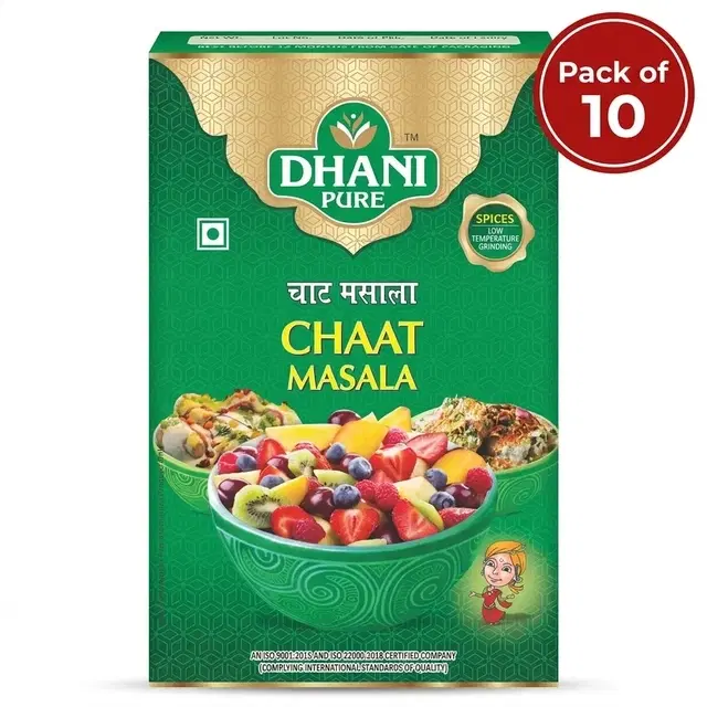 Dhani Pure Chaat Masala Box 10 g Set of 10