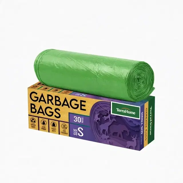TerraHome Small Garbage Bags Box, 30 Pcs, 17"x19"