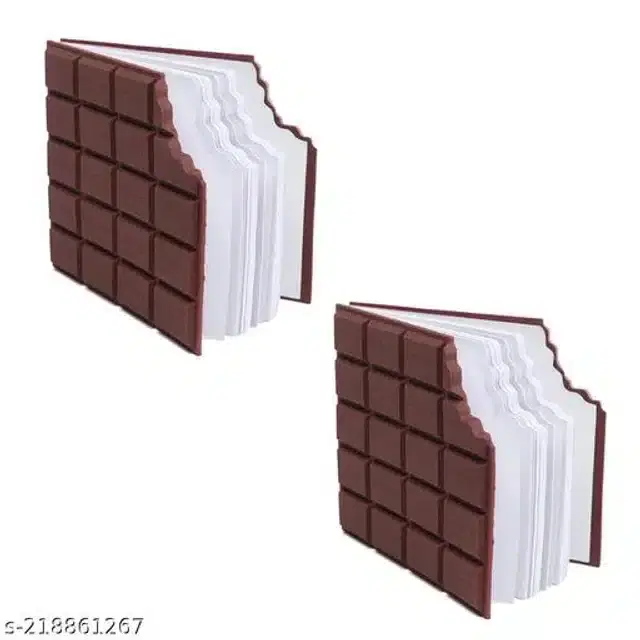 Chocolate Shaped Diary for Kids, Brown & White, Pack of 2