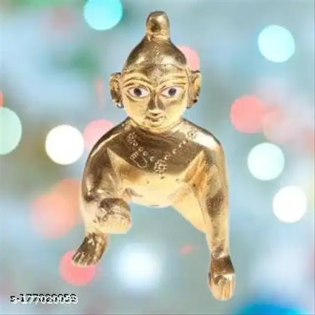 Brass Laddu Gopal Idol, Gold