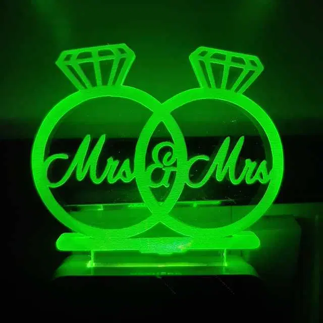 Plastic 7 Color Changing 3D Led Night Lamp For Living Room, Ms-082