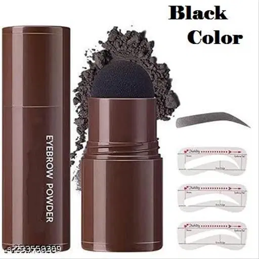 PROFESSIONAL Eyebrow Stamp Waterproof, One Step Brow Stamp Stencil Kit- Eye Brow Stamp Makeup Tools, Brow Stamp Shaping Kit Eyebrow Definer 10 g (Deep Black)