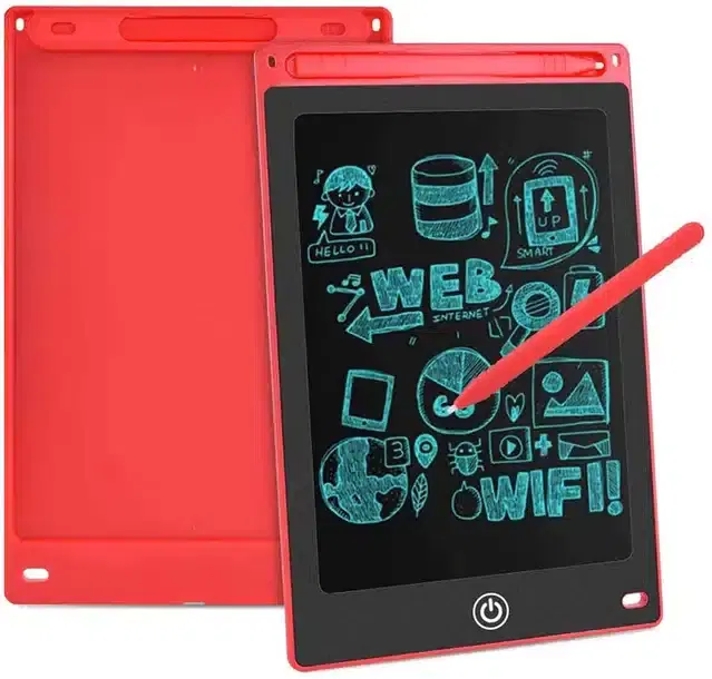 LCD Writing Pad for Kids, Red, 8.5 Inches