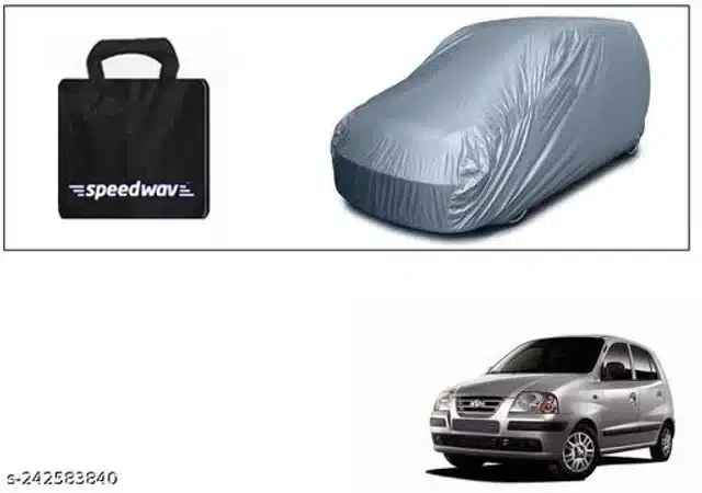 Taffeta Waterproof Car Cover for Hyundai Santro Xing, Multicolor