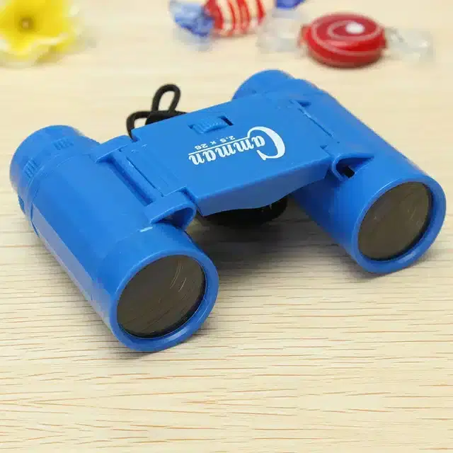 Binocular Telescope Toy with Neck Strap, 15 mm, Blue