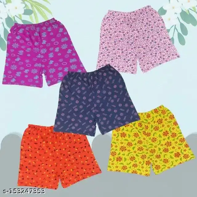 Cotton Shorts for Boys, Pack of 5 (Multicolor, 2-3 Years)