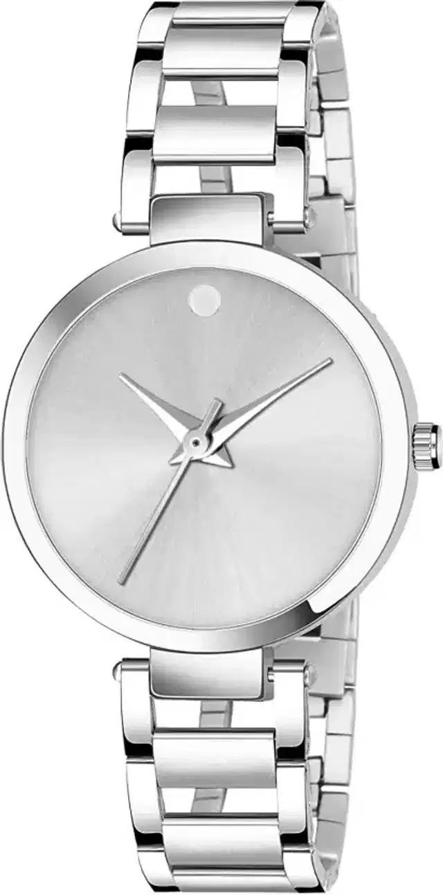 Analog Watch for Women (Silver & White)