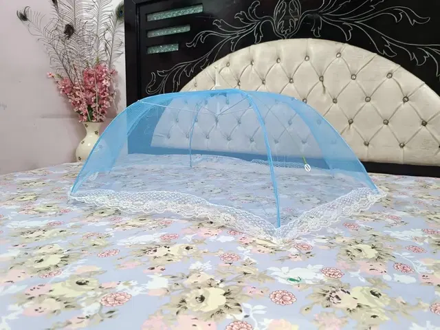 Umbrella Style Baby Mosquito Net Full Cover up for 0 to 1 Year New Born Baby (Assorted, Pack of 1)