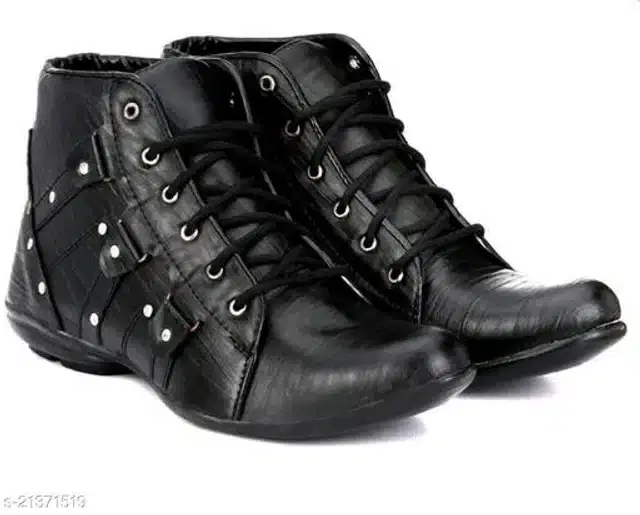 Boots for Men (Black, 8)