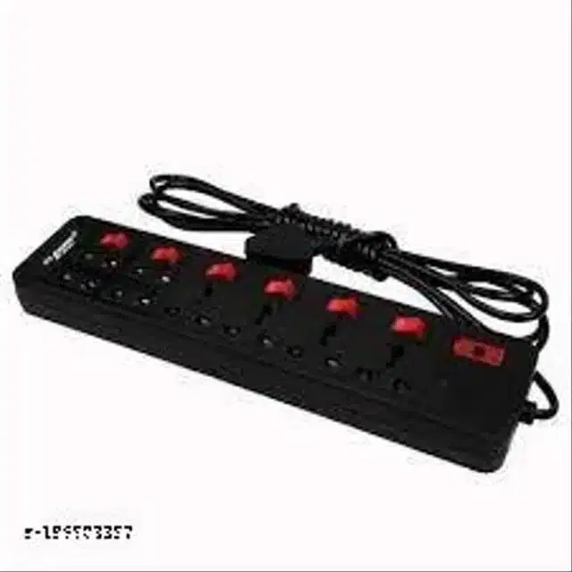 Plastic Universal Surge Protector, Black